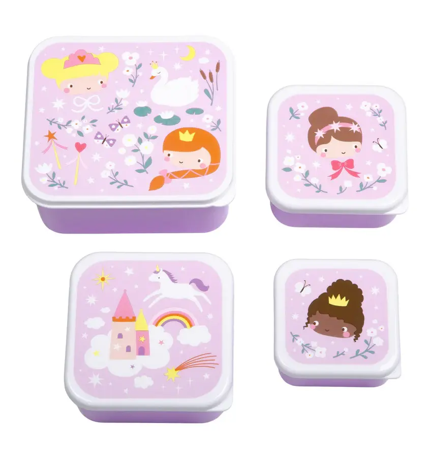 A Little Lovely Company Lunch & snack box set: Prinsessen