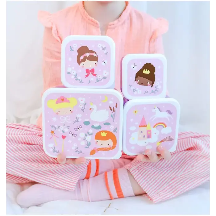 A Little Lovely Company Lunch & snack box set: Prinsessen