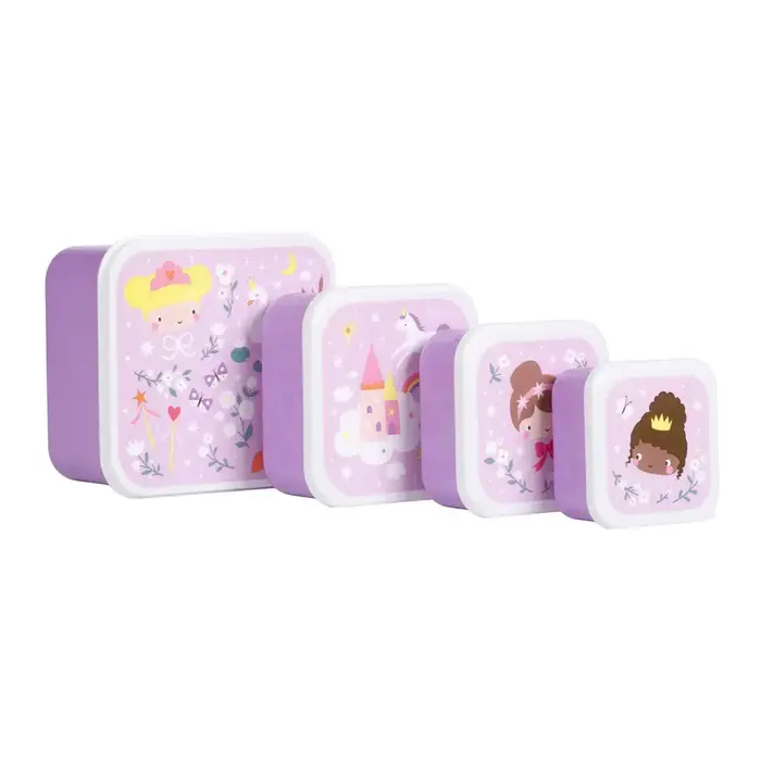 A Little Lovely Company Lunch & snack box set: Prinsessen