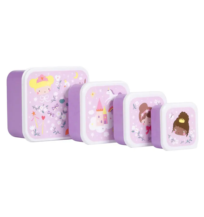 A Little Lovely Company Lunch & snack box set: Prinsessen