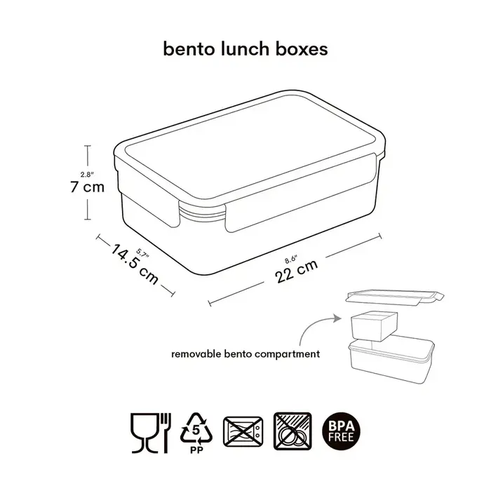 A Little Lovely Company Bento lunchbox: Robots