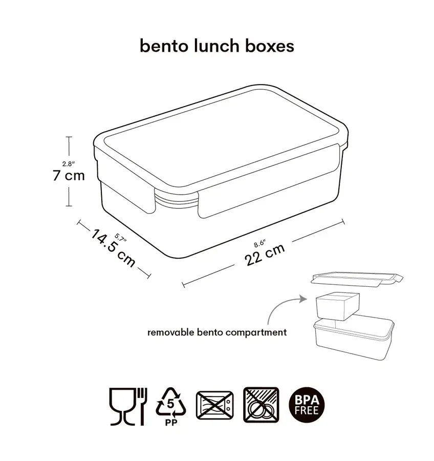 A Little Lovely Company Bento lunchbox: Robots