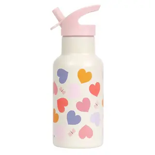 A Little Lovely Company RVS drinkfles: Hartjes