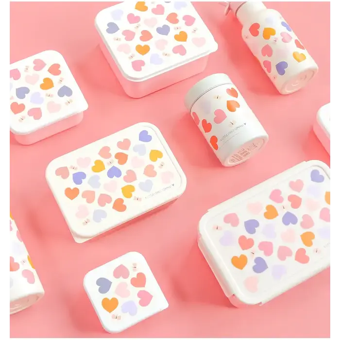 A Little Lovely Company Lunch & snack box set: Hartjes