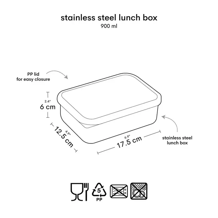 A Little Lovely Company RVS lunch box: Hartjes