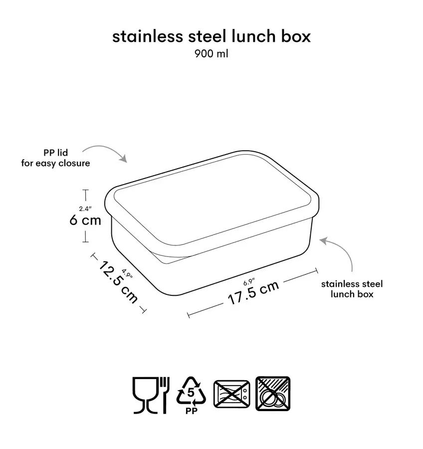 A Little Lovely Company RVS lunch box: Hartjes