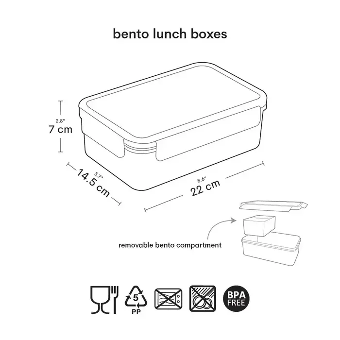 A Little Lovely Company Bento lunchbox: Hartjes