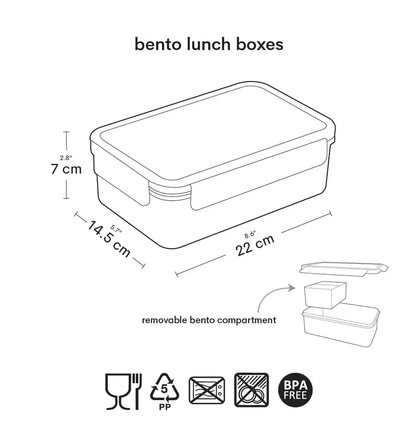 A Little Lovely Company Bento lunchbox: Hartjes