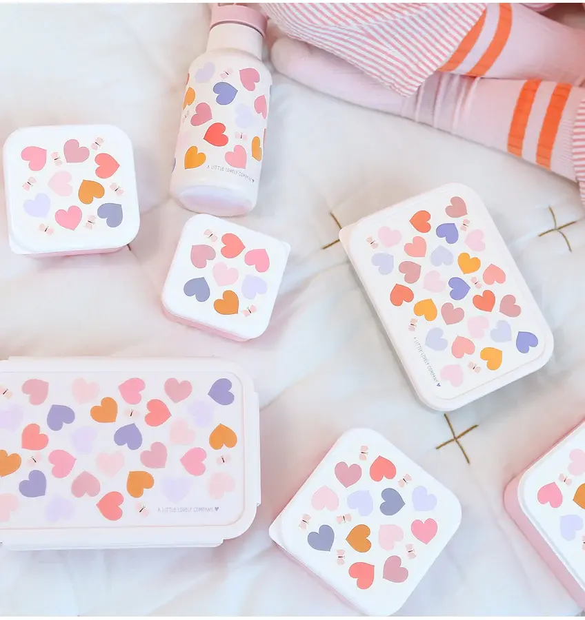 A Little Lovely Company Bento lunchbox: Hartjes