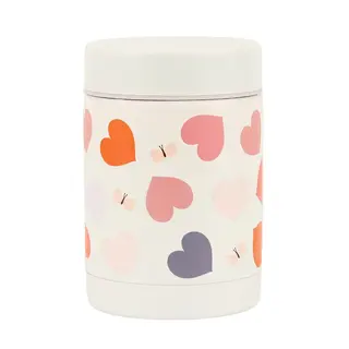 A Little Lovely Company Geïsoleerde RVS voedselpot: Hartjes