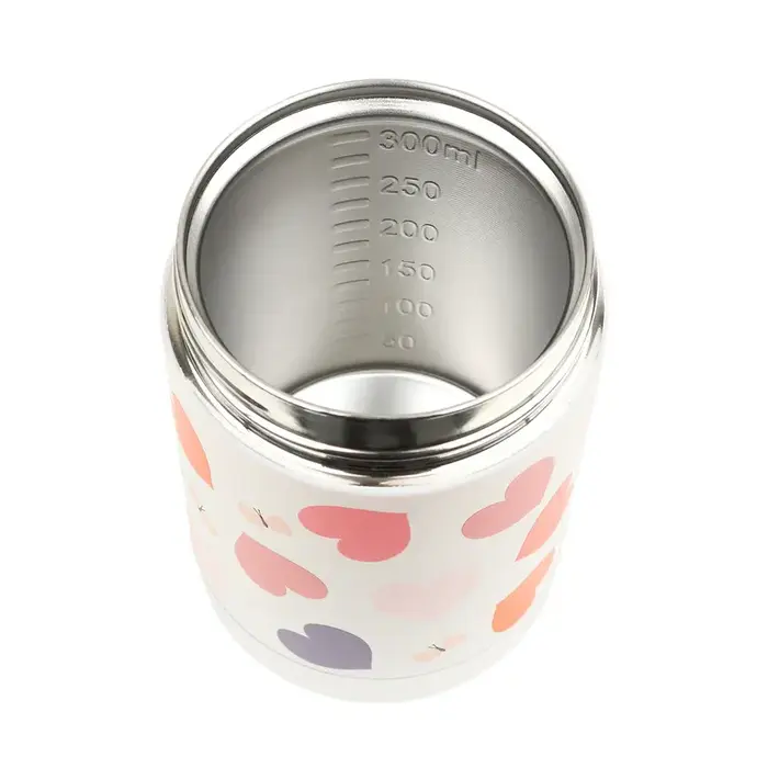 A Little Lovely Company Geïsoleerde RVS voedselpot: Hartjes