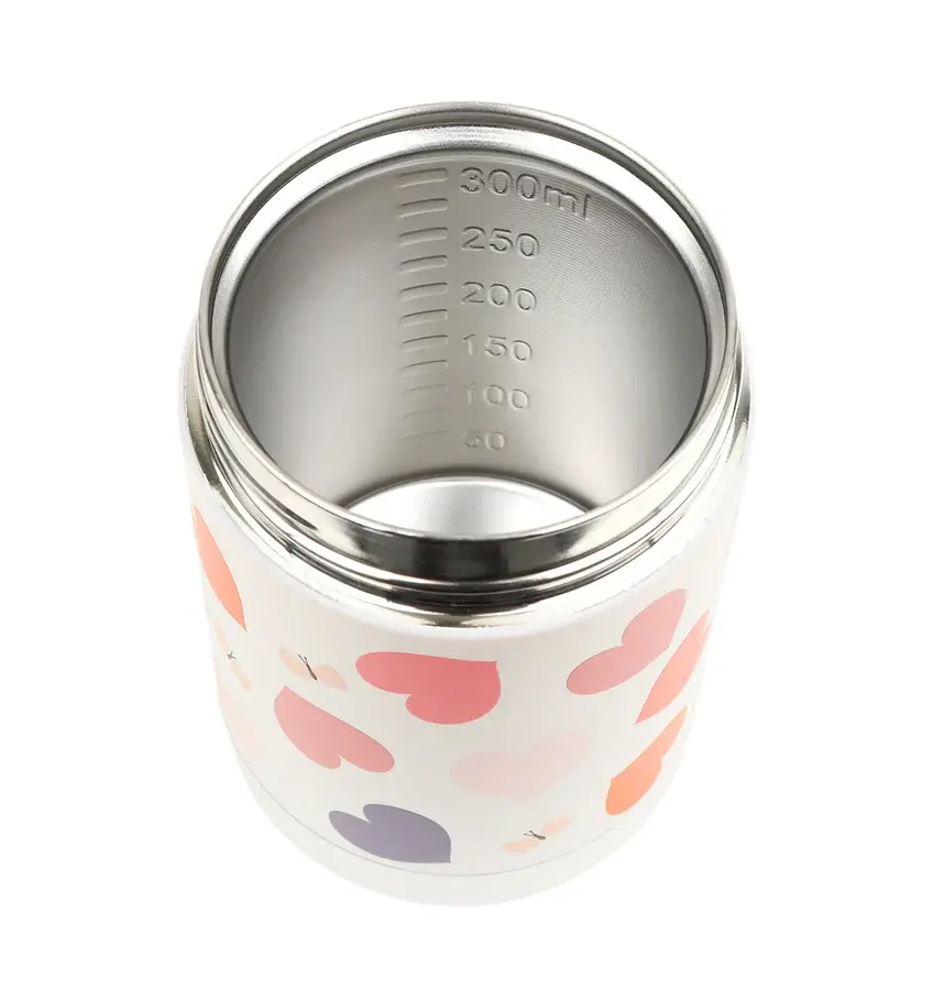 A Little Lovely Company Geïsoleerde RVS voedselpot: Hartjes