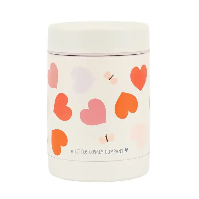 A Little Lovely Company Geïsoleerde RVS voedselpot: Hartjes