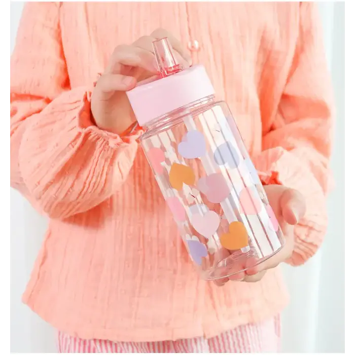 A Little Lovely Company Drinkfles: Hartjes