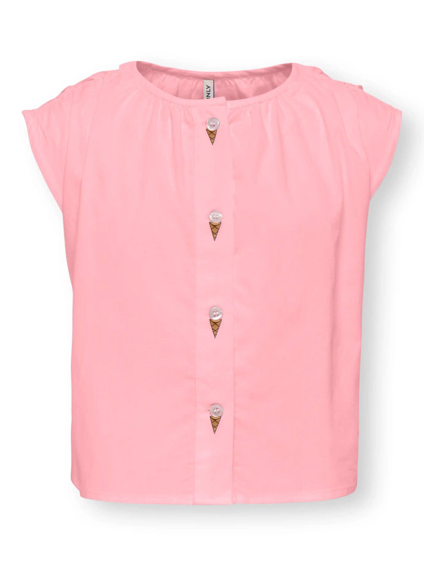 Kids Only KMGLINA MY SL SHIRT WVN Roze