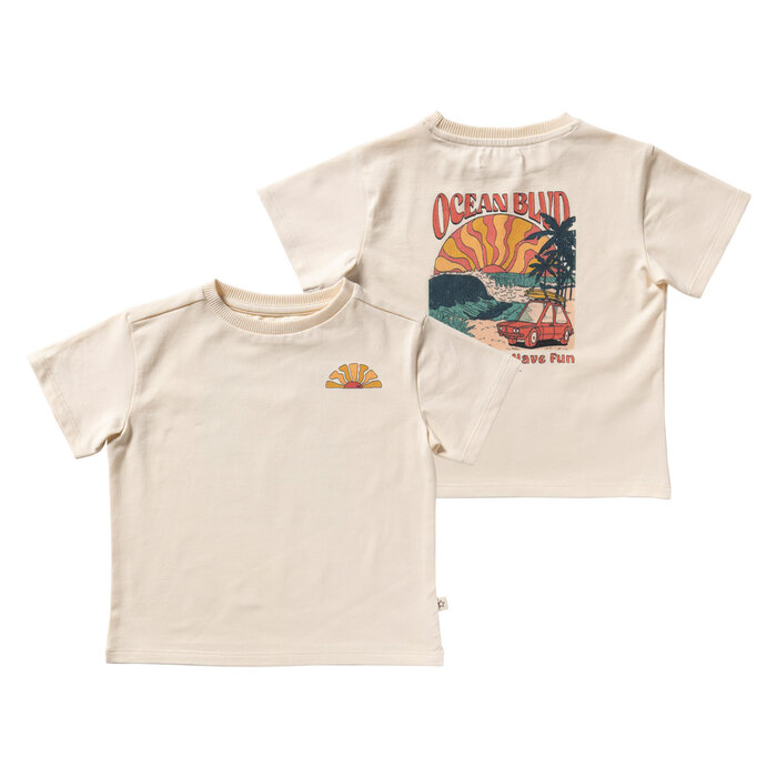 Your Wishes Ocean BLVD | Oversized Tee White Swan