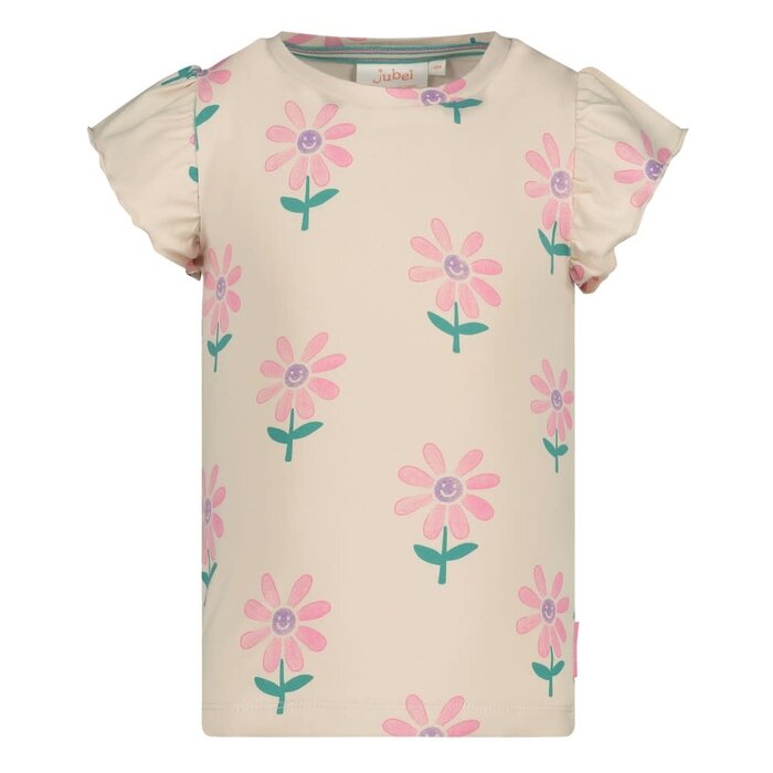 Jubel T-shirt AOP Offwhite - Rolling into Spring