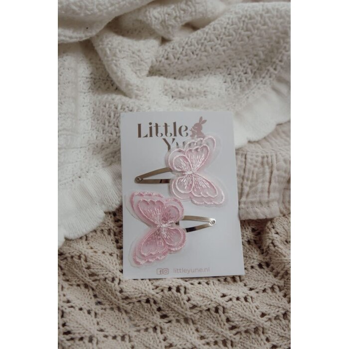 Little Yune Haarspeldjes | Butterfly - Roze