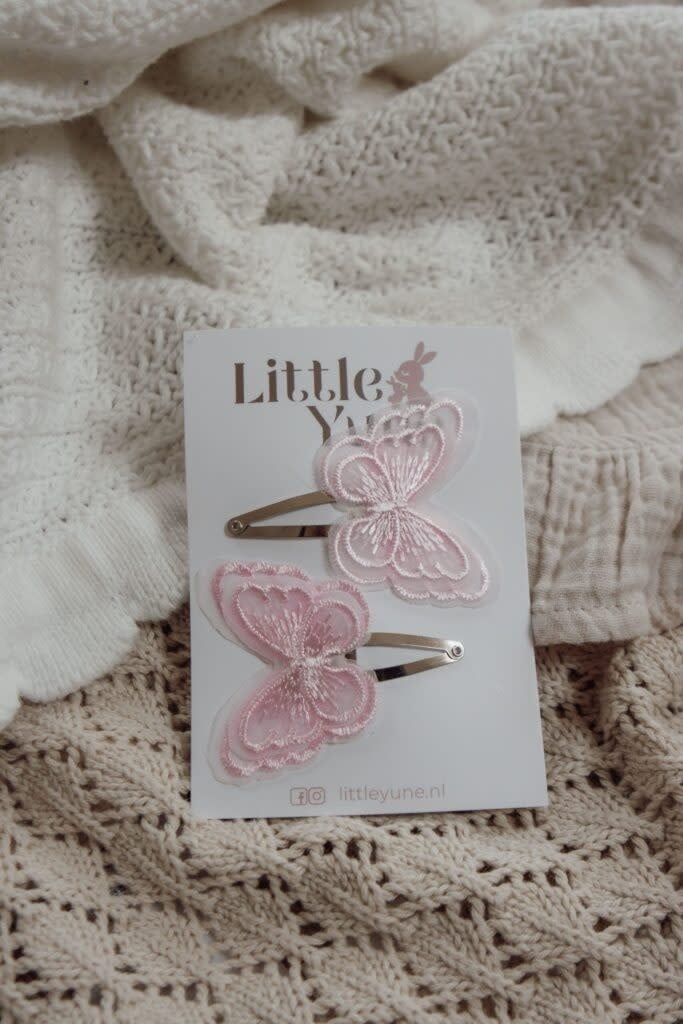Little Yune Haarspeldjes | Butterfly - Roze