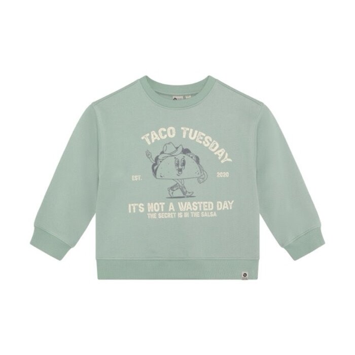 Daily7 Oversized Sweater Print Green Milieu