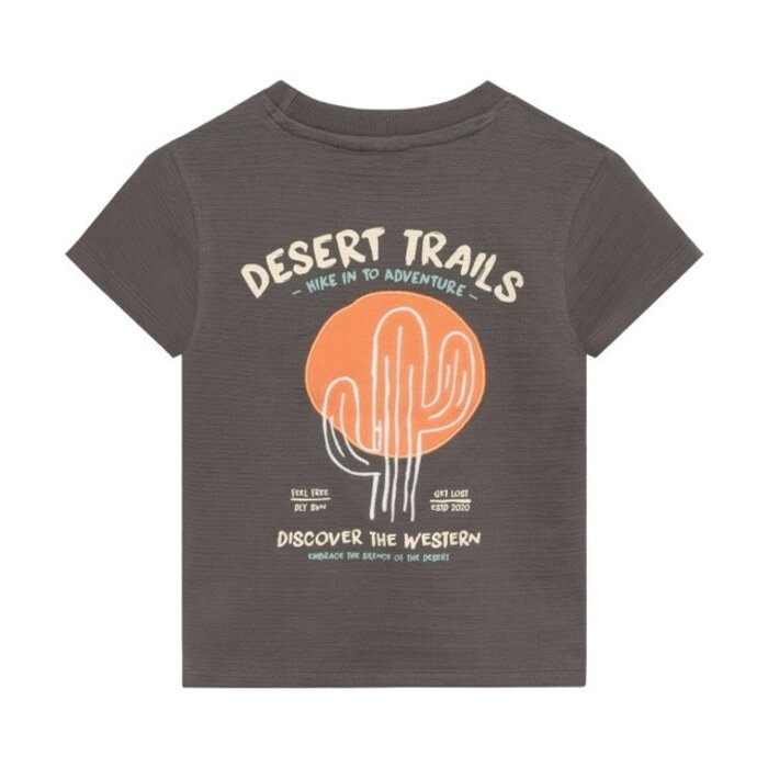 Daily7 T-shirt Structure Print Thunderstorm