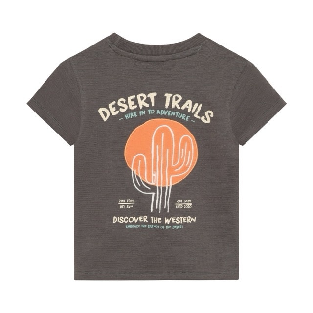 Daily7 T-shirt Structure Print Thunderstorm