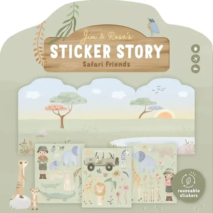 Little Dutch Herbruikbaar stickerboek - Jim en Rosa