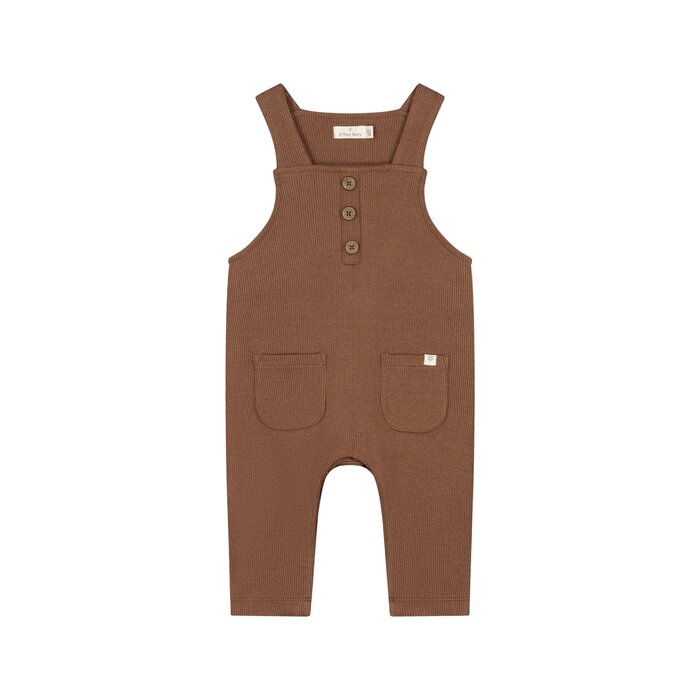 A Tiny Story baby dungaree Coffee
