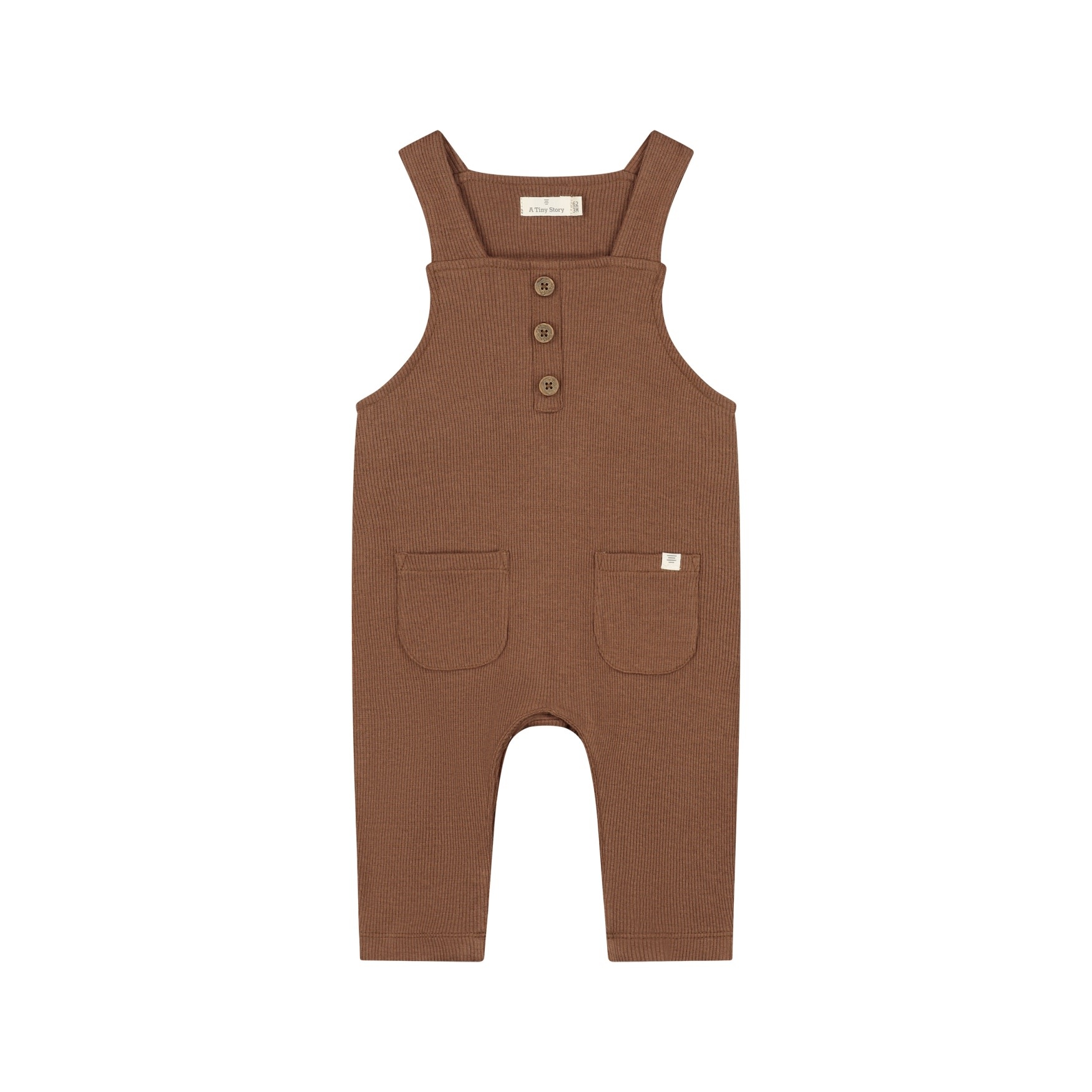 A Tiny Story baby dungaree Coffee