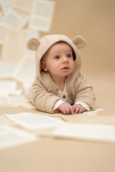 A Tiny Story baby jacket Beige melange