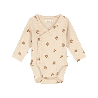 A Tiny Story baby romper long sleeve Beige melange