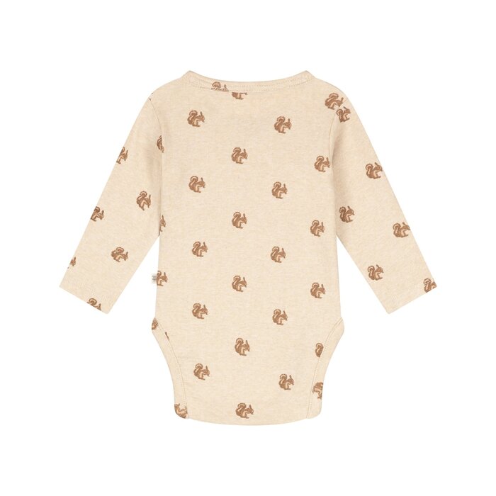 A Tiny Story baby romper long sleeve Beige melange