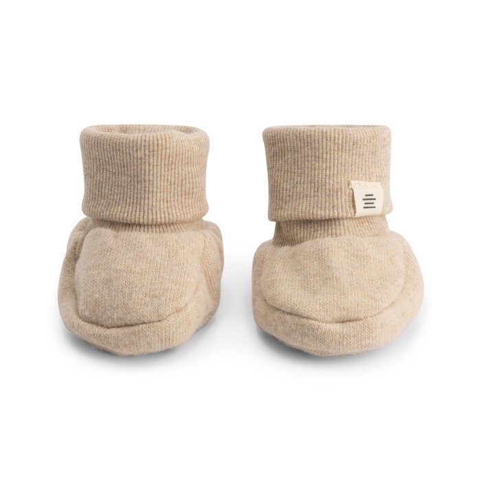 A Tiny Story baby slippers Beige melange