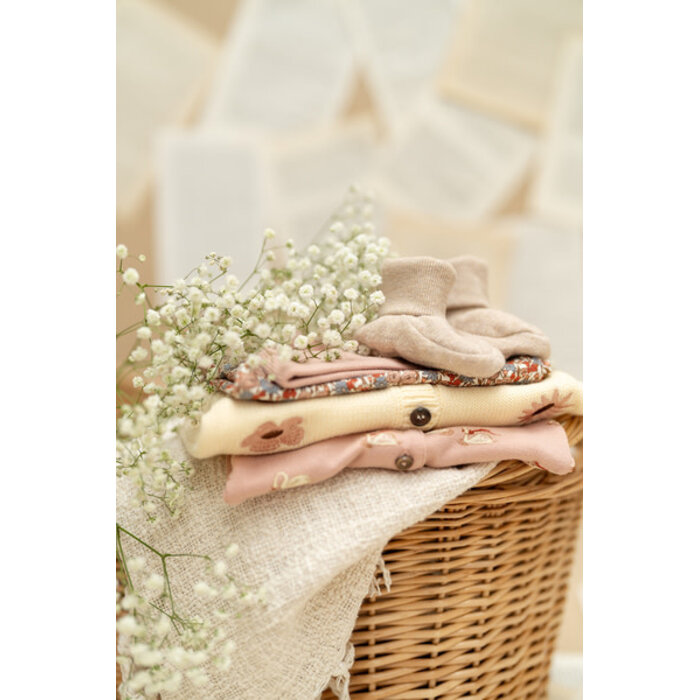 A Tiny Story baby slippers Beige melange