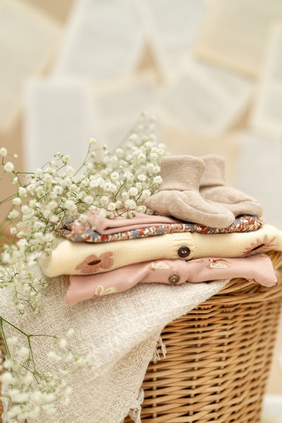A Tiny Story baby slippers Beige melange