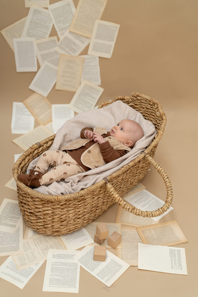 A Tiny Story baby slippers Coffee