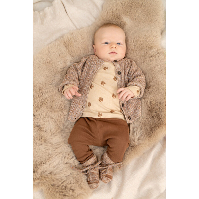 A Tiny Story baby slippers Ivory