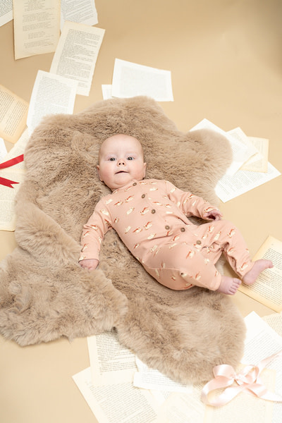A Tiny Story baby suit Old pink
