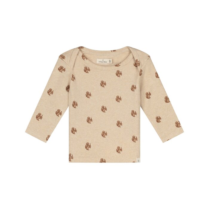 A Tiny Story baby t-shirt long sleeve Beige melange