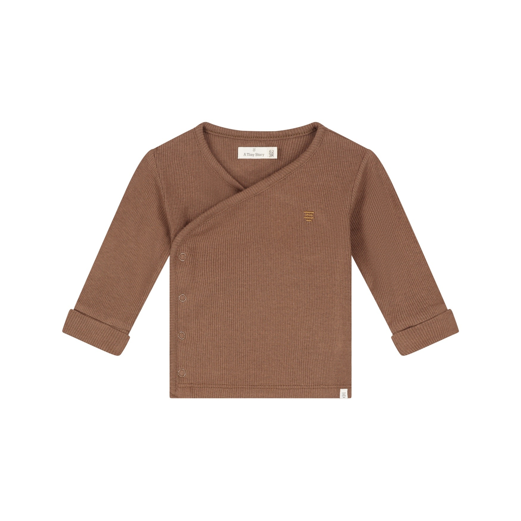 A Tiny Story baby t-shirt long sleeve Coffee