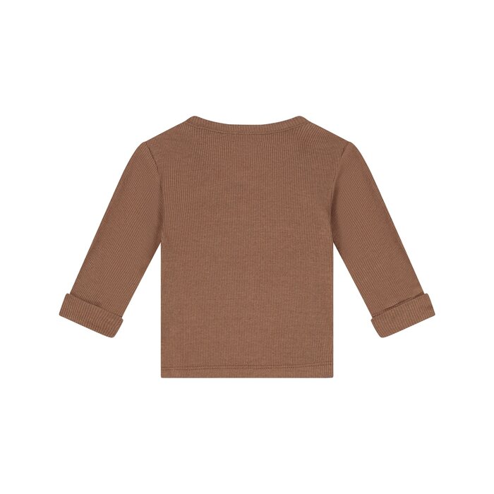 A Tiny Story baby t-shirt long sleeve Coffee