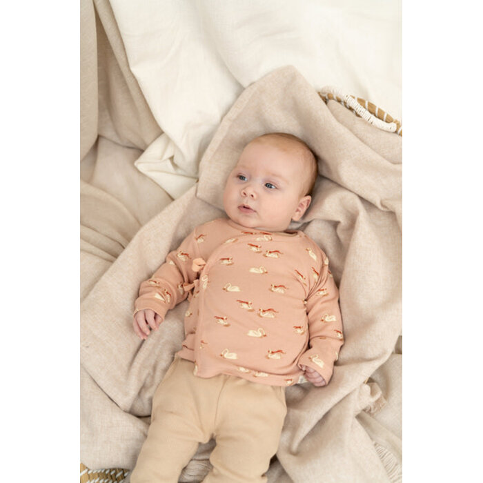A Tiny Story baby t-shirt long sleeve Old pink