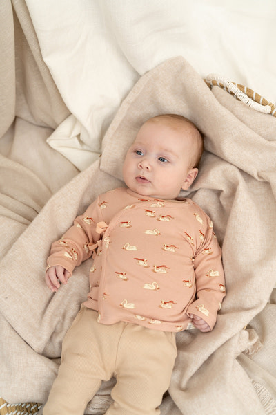 A Tiny Story baby t-shirt long sleeve Old pink