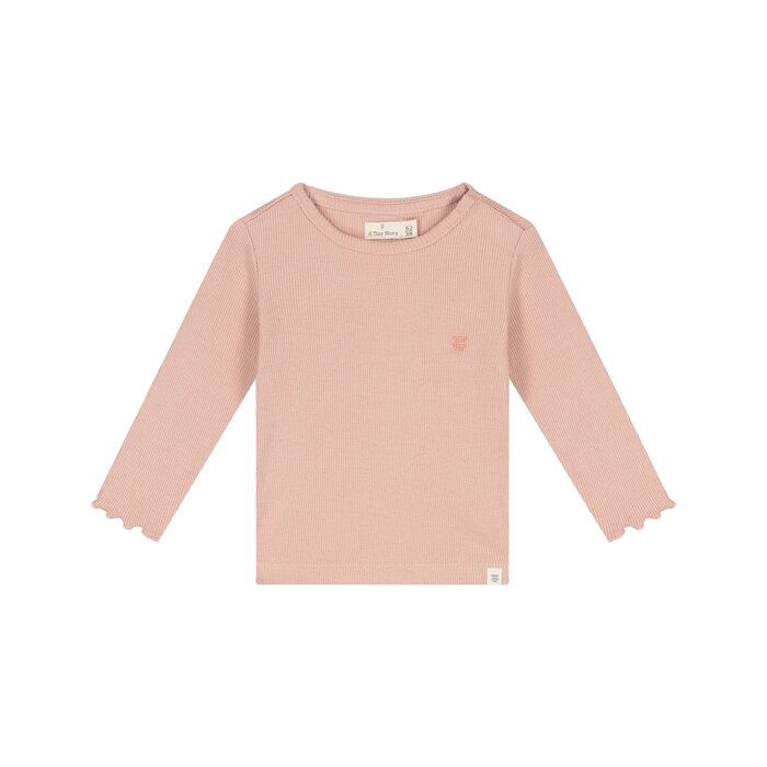 A Tiny Story baby tshirt long sleeve Old pink