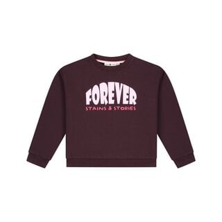 Stains & Stories girls sweatshirt Wine Red