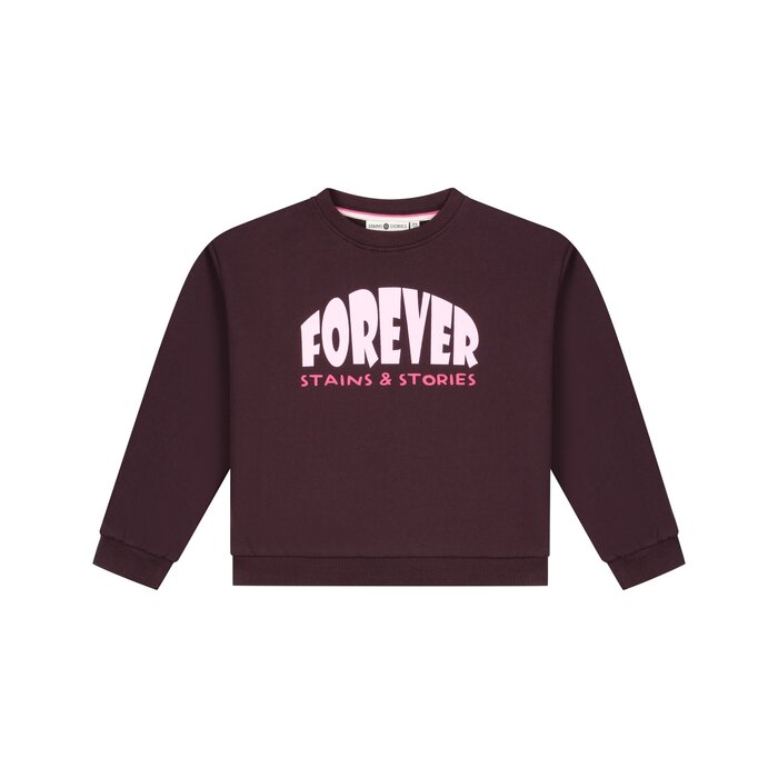 Stains & Stories girls sweatshirt Wine Red
