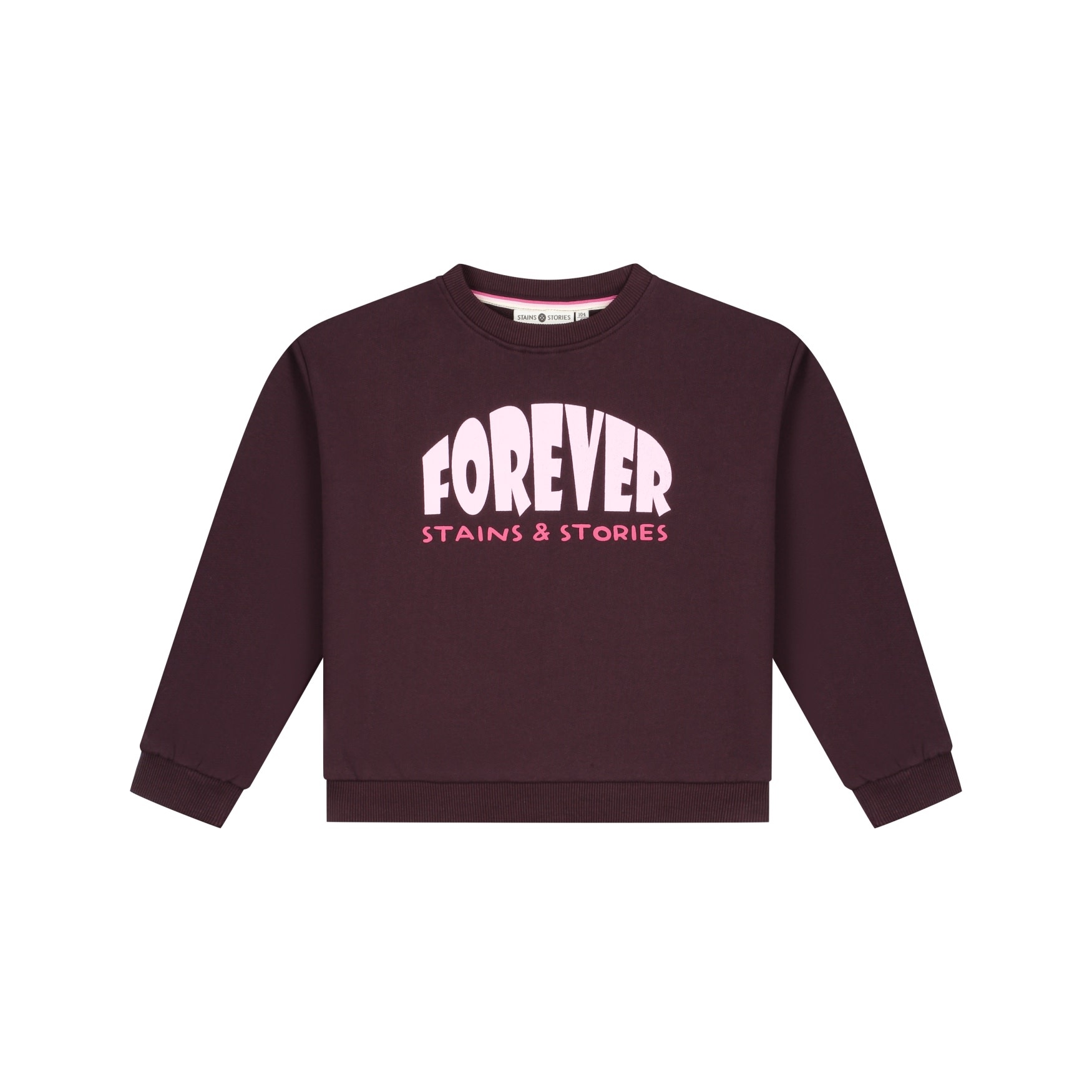 Stains & Stories girls sweatshirt Wine Red