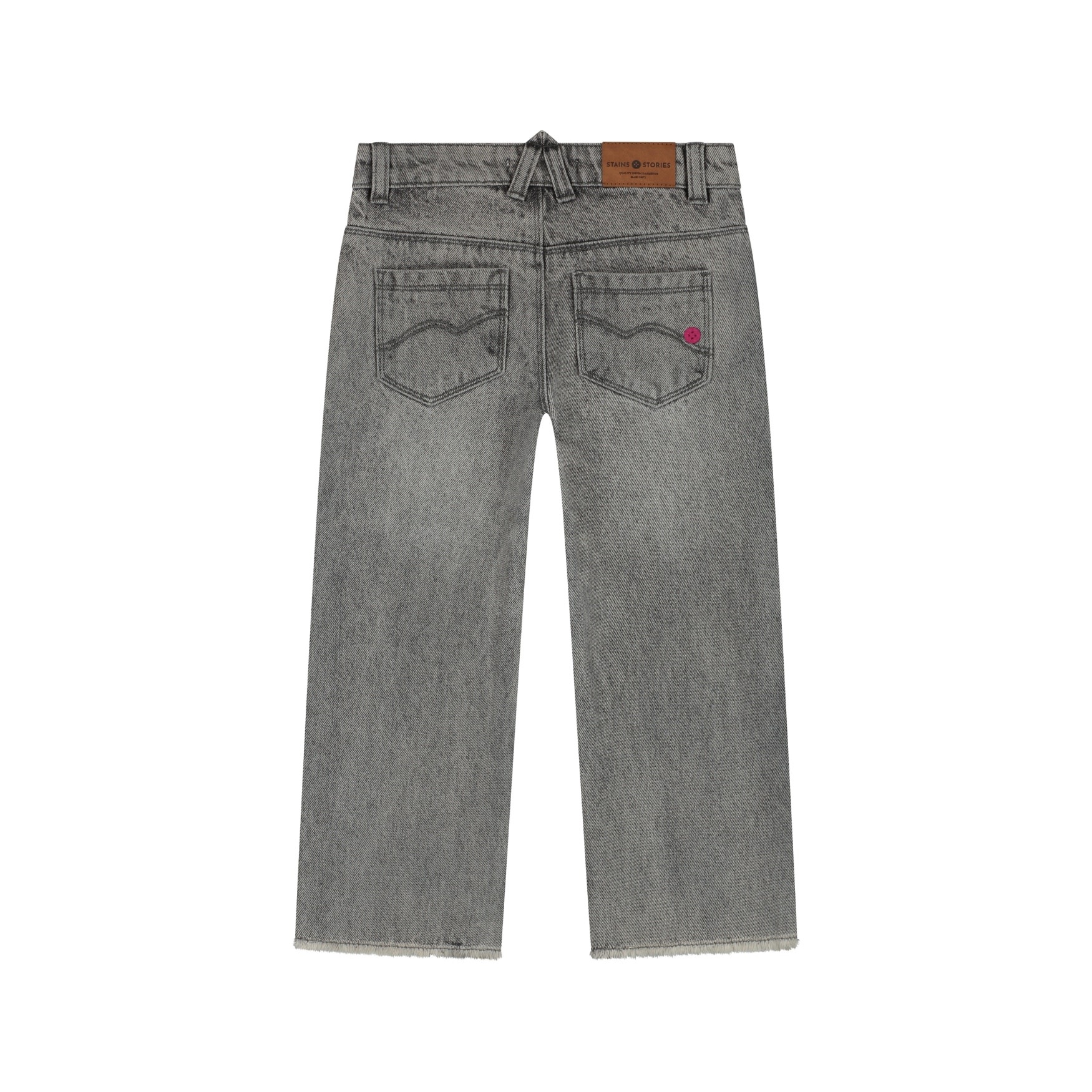 Stains & Stories girls wide leg pants Mid Grey Denim