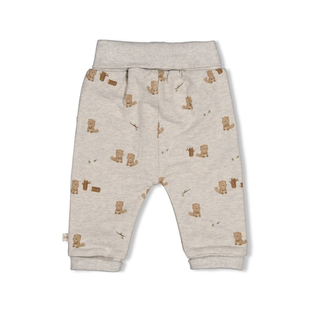 Feetje Broek AOP Grijs melange - Tiny Timber Tales