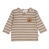 Longsleeve rib met streep Grijs melange - Tiny Timber Tales